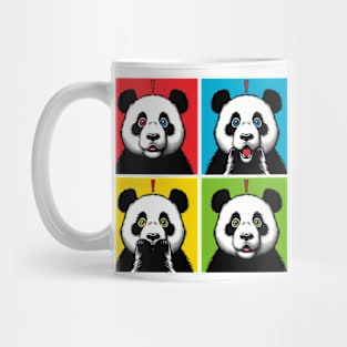 Pop Surprised Panda - Funny Panda Art Mug